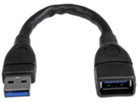 StarTech.com 6in Short USB 3.0 Extension Adapter Cable (USB-A Male to USB-A Female)