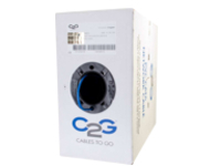 C2G 500ft Cat6 Bulk Ethernet Network Cable-Solid UTP-Riser CMR Blue TAA