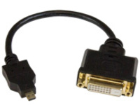 StarTech.com 8in Micro HDMI to DVI-D Adapter M/F