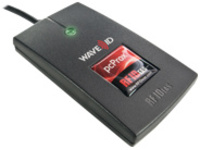 rf IDEAS WAVE ID Plus Keystroke HID iCLASS SE V2 Black Reader