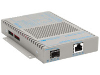 Omnitron OmniConverter GPoE/S - fiber media converter - 10Mb LAN, 100Mb LAN, GigE