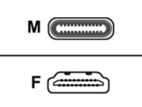 AddOn - Adapter - USB-C male to HDMI female