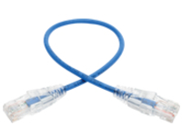 Tripp Lite 1ft Cat6 Gigabit Snagless Molded Slim UTP Patch Cable RJ45 M/M Blue 1&#x27;