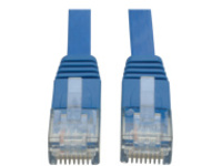 Eaton Tripp Lite Series Cat6 Gigabit Snagless Molded Flat (UTP) Ethernet Cable (RJ45 M/M), PoE, Blue, 25 ft. (7.62 m)