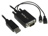 StarTech.com 6 ft / 2m DisplayPort to VGA Adapter Cable with Audio