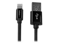 StarTech.com 2m (6ft) Long Black Apple® 8-pin Lightning Connector to USB Cable for iPhone / iPod / iPad
