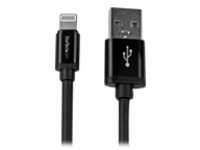 StarTech.com 2m (6ft) Long Black Apple&#xAE; 8-pin Lightning Connector to USB Cable for iPhone / iPod / iPad