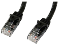 Startech 50ft CAT6 Ethernet Cable, 10 Gigabit Snagless RJ45 650MHz 100W PoE Patch Cord, CAT 6 10GbE UTP Network Cable w/Strain Relief, Black, Wiring is UL Certified/TIA