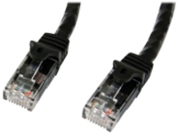 StarTech.com 1m CAT6 Ethernet Cable, 10 Gigabit Snagless RJ45 650MHz 100W PoE Patch Cord, CAT 6 10GbE UTP Network Cable w/Strain Relief, Black, Fluke Tested/Wiring is UL Certified/TIA