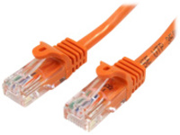 StarTech.com 1m Orange Cat5e / Cat 5 Snagless Patch Cable