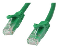StarTech.com 50cm CAT6 Ethernet Cable, 10 Gigabit Snagless RJ45 650MHz 100W PoE Patch Cord, CAT 6 10GbE UTP Network Cable w/Strain Relief, Green, Fluke Tested/Wiring is UL Certified/TIA