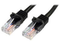 StarTech.com 2m Black Cat5e / Cat 5 Snagless Patch Cable