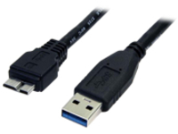 StarTech.com 0.5m (1.5ft) Black SuperSpeed USB 3.0 Cable A to Micro B