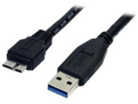 StarTech.com 0.5m (1.5ft) Black SuperSpeed USB 3.0 Cable A to Micro B