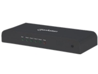 Manhattan HDMI Splitter, 4-Port, 4K@30Hz, AC Powered, Black, Three Year Warranty, Boxed