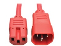 Tripp Lite 6ft Heavy Duty Power Extension Cord 15A 14 AWG C14 C15 Red 6&#x27;