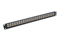 Tripp Lite 24-Port 1U Rack-Mount STP Shielded Cat6a Feedthrough Patch Panel w/90-Degree Down-Angled Ports