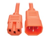 Tripp Lite 3ft Heavy Duty Power Extension Cord 15A 14 AWG C14 C15 Orange 3'