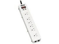 Tripp Lite Surge Protector Power Strip 120V RJ11 RT Angle 6 Outlet Metal 15&#x27; Crd