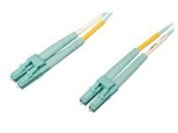 Tripp Lite 2M 10Gb/100Gb Duplex Multimode 50/125 OM4 LSZH Fiber Patch Cable LC/LC Aqua 2 Meters