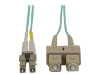 Tripp Lite 15M 10Gb Duplex Multimode 50/125 OM3 LSZH Fiber Optic Patch Cable LC/SC Aqua 50' 50ft 15 Meter