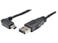 Tripp Lite 3ft USB 2.0 High Speed Cable Reversible A to Right Angle 5Pin Mini B M/M 3' - USB cable - 91 cm