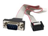 StarTech.com 16in 9 Pin Serial Male to 10 Pin Motherboard Header Panel Mount Cable