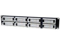 Intellinet Patch Panel, Cat5e, UTP, 48-Port, 2U, Black