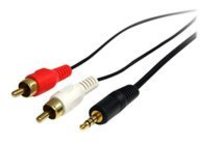 StarTech.com 3 ft Stereo Audio Cable - 3.5mm Male to 2x RCA Male - heaDPhone jack to RCA - Mini jack to RCA - 3.5mm to …