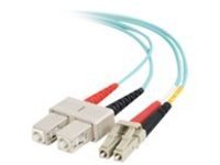 C2G LC-SC 10Gb 50/125 OM3 Duplex Multimode PVC Fiber Optic Cable (LSZH)