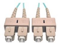 Tripp Lite 1M 10Gb Duplex Multimode 50/125 OM3 LSZH Fiber Optic Patch Cable SC/SC Aqua 3&#x27; 3ft 1 Meter
