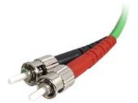 C2G 2m ST-ST 62.5/125 OM1 Duplex Multimode PVC Fiber Optic Cable - Green - patch cable - 2 m - green