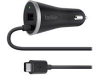 Belkin Car Charger with Hardwired USB-C Cable and USB-A Port