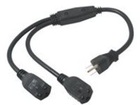 C2G 18in 1-to-2 Power Cord Splitter