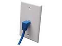 Eaton Tripp Lite Series Down-Angle Cat6 Gigabit Molded UTP Ethernet Cable (RJ45 Right-Angle Down M to RJ45 M), Blue, 10 ft. (3.05 m)