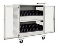Tripp Lite 32-Port AC Charging Cart Storage Station Chromebook Laptop White