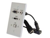 C2G HDMI, VGA, 3.5mm Audio and USB Pass Through Wall Plate