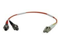Tripp Lite 0.3M Duplex Multimode Fiber Optic 62.5/125 Adapter LC/ST M/F 1ft 1' 0.3 Meter