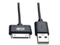 Tripp Lite 10in USB/Sync Charge Cable 30-Pin Dock Connector for Apple Black 10&quot;