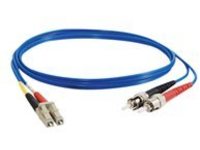 C2G 1m LC-ST 62.5/125 OM1 Duplex Multimode PVC Fiber Optic Cable - Blue - patch cable - 1 m - blue