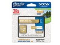 Brother TZe-MQ835 - White on satin gold