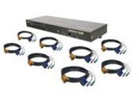 IOGEAR GCS1808KIT 8-Port VGA Combo KVM Switch with USB and PS/2 Cables