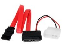 StarTech.com 36in Slimline SATA to SATA with LP4 Power Cable Adapter (SLSATAF36)