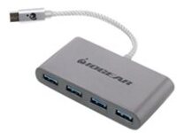 IOGEAR HUB-C - Hub - 4 x SuperSpeed USB 3.0