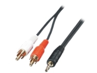 1M 3.5MM JACK TO 2 X PHONO MALE
