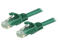 StarTech.com 15m CAT6 Ethernet Cable, 10 Gigabit Snagless RJ45 650MHz 100W PoE Patch Cord, CAT 6 10GbE UTP Network Cable w/Strain Relief, Green, Fluke Tested/Wiring is UL Certified/TIA