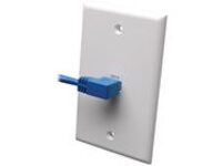 Eaton Tripp Lite Series Left-Angle Cat6 Gigabit Molded UTP Ethernet Cable (RJ45 Left-Angle M to RJ45 M), Blue, 10 ft. (3.05 m)