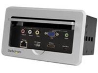 StarTech.com Conference Table Connectivity Pop up Box with AV and Data Ports