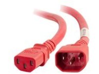 C2G 3ft 18AWG Power Cord (IEC320C14 to IEC320C13) -Red
