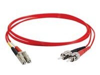 C2G 10m LC-ST 62.5/125 OM1 Duplex Multimode PVC Fiber Optic Cable
